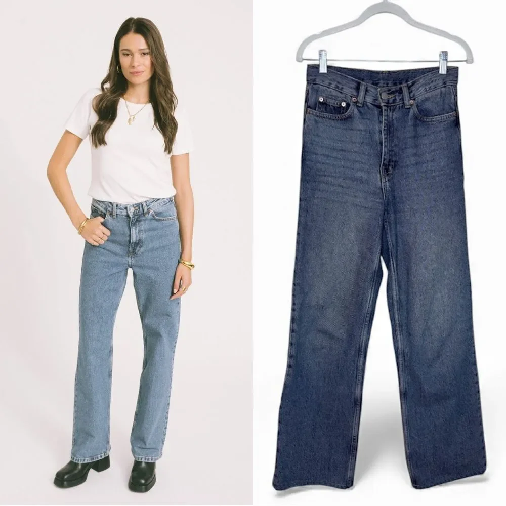 Dr. Denim Straight Leg Blue Jeans Size 2 - Picture 1 of 10